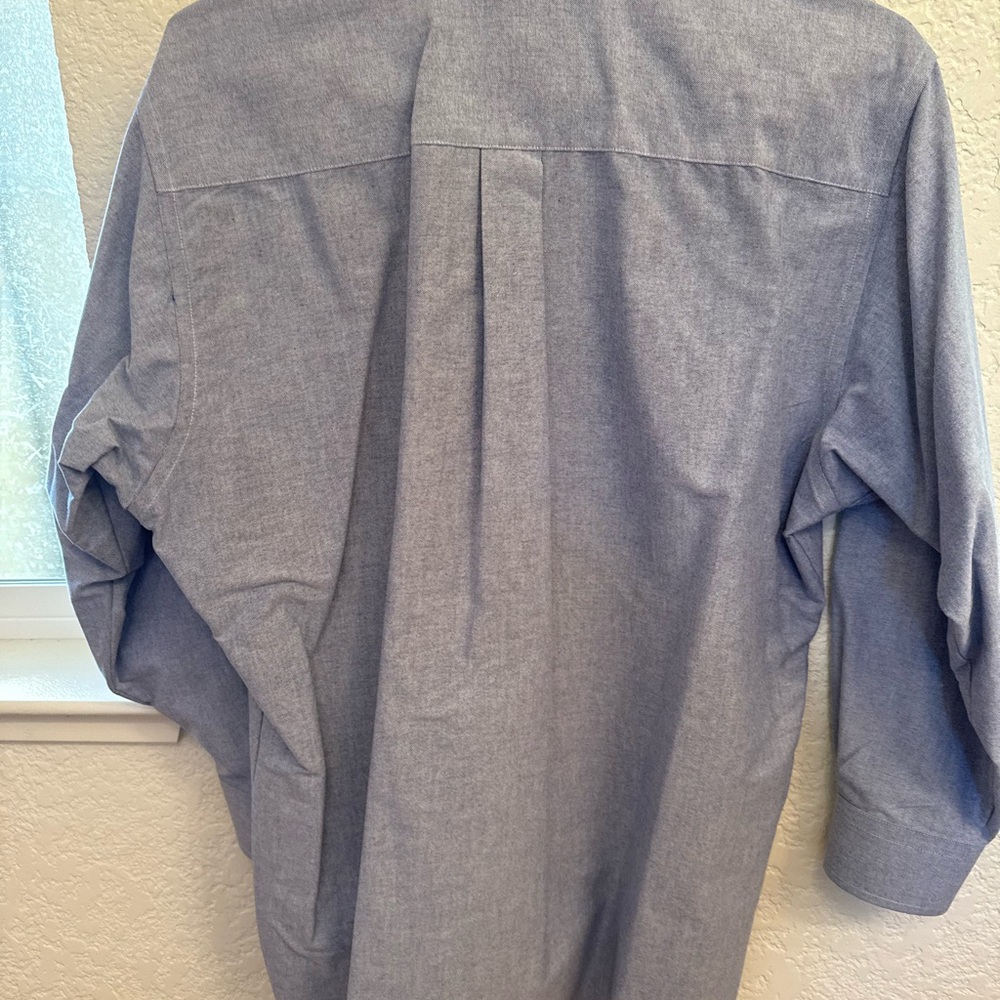 G.H. Bass & Co. 💯 % Cotton Light Blue Weejun Oxford  Shirt Button Down Collar - Picture 17 of 17